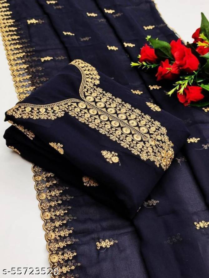 New Boutique Fancy Ethnic Wear Heavy Georgette Dress Material Collection